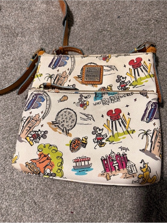 Dooney & Bourke Handbags - Dooney & Bourke White Disney Parks Sketch Print Crossbody